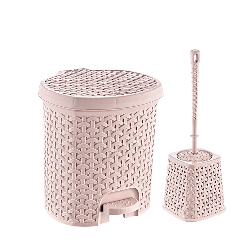 01 1119-2 PCS RATTAN TOILET SET (5,5 LT+WC)  -L0 -W0- H0   8694064010871