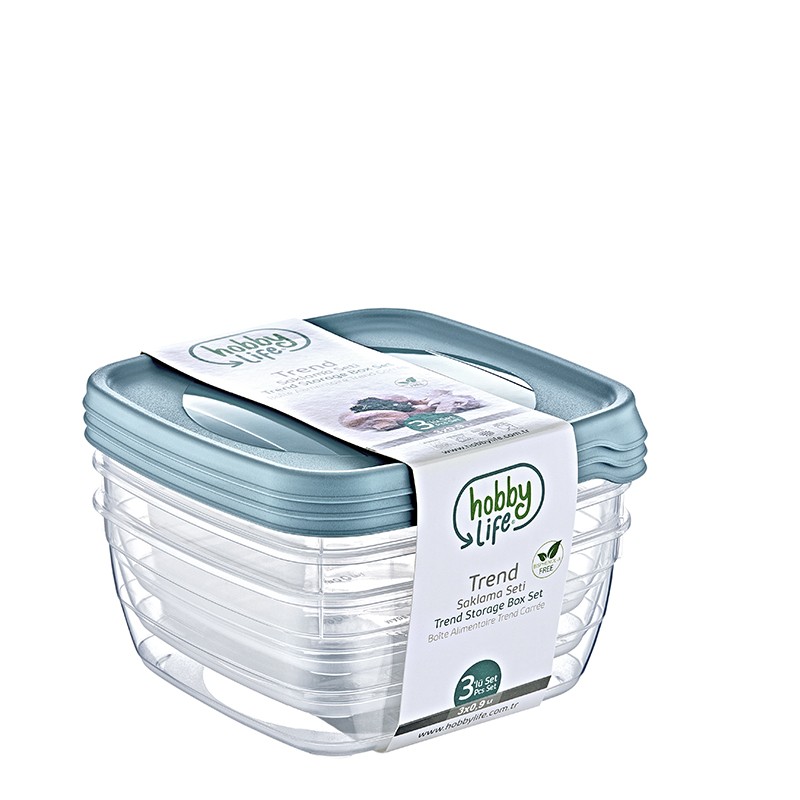 02 1039-3*0,9 LT SQUARE TREND STORAGE BOX                     	L15.2	W15.2	H10.3