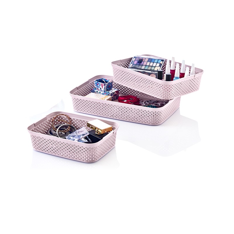 04 1271 -	3 PCS DIAMOND ORGANIZER BASKET	L24.3	W36	H7.3