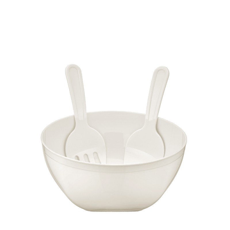 03 1249  -	Bowls	Clear		SERVİCE BOWL W/H SPOON+FORK       	L28	 W28	H13