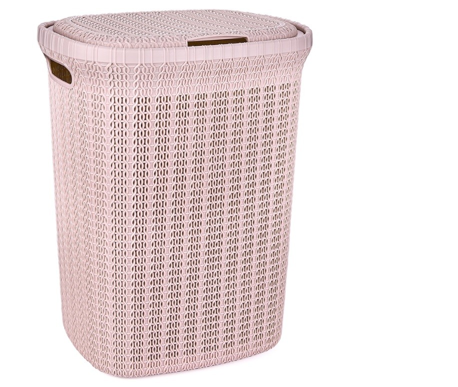 08 1076	 - KNIT STYLE LAUNDRY HAMPER  55 LT	 L35	W45.5	H57