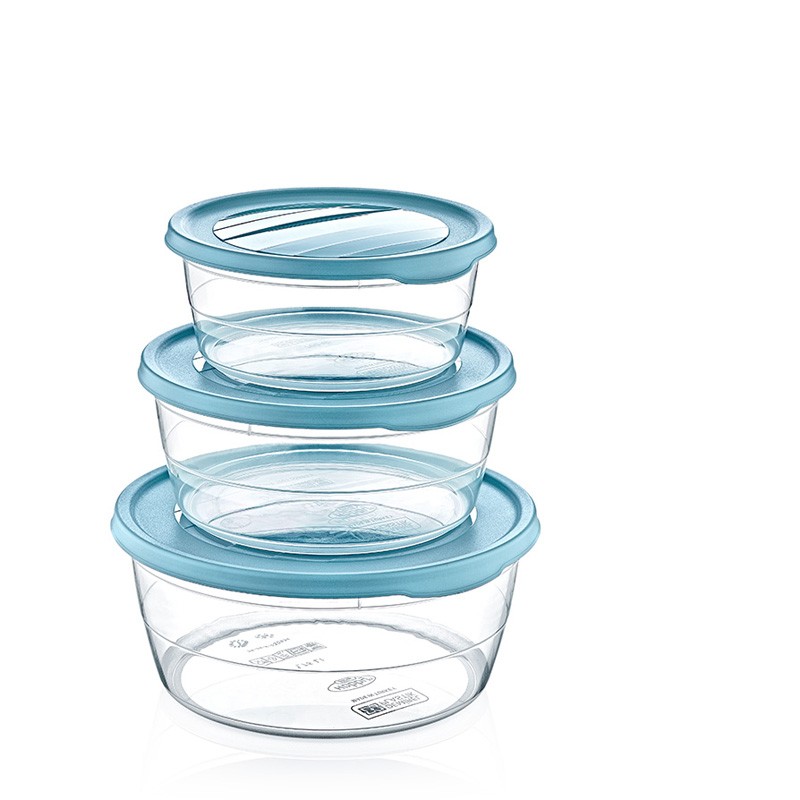 02 1019-3 PCS ROUND TREND STORAGE BOX (0,3+0,7+1,1 lt)              	8694064009578	L16.7	W16.7	H7.5