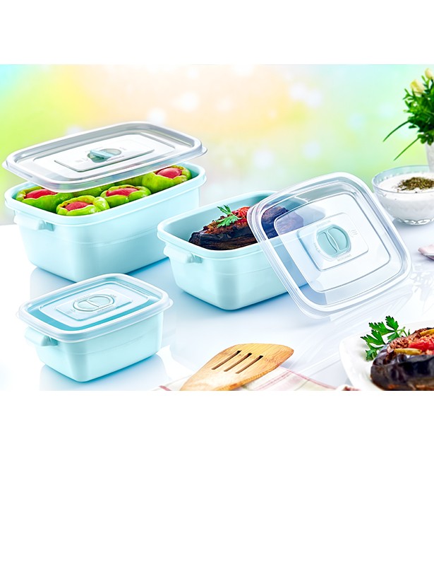 02 1520	  -	3 PCS RECTANGLE MICROFRESH POT   	L17	W22.5	H9