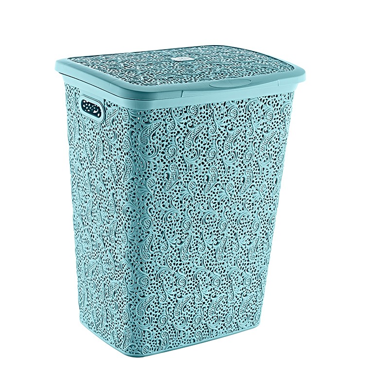 08 1075  -	Hampers			57 LT FLORIA LACE LAUNDRY HAMPER	L35	W45	H57