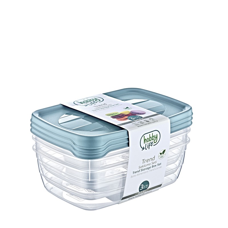 02 1016-3 * 1,2 Lt. TREND STORAGE BOX     L14.3	W20	H10.7