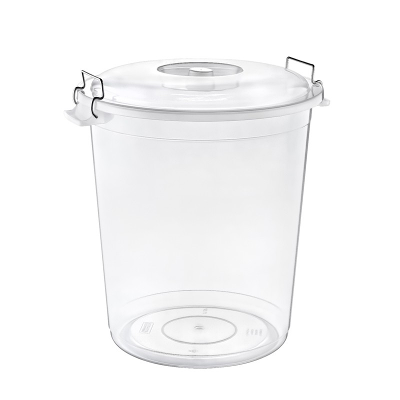 01 1306-CLEAR LOCKED TRASH CAN NO:4 (70 LT)